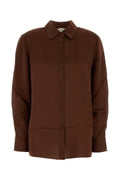 Zimmermann Satin Shirt — Brown