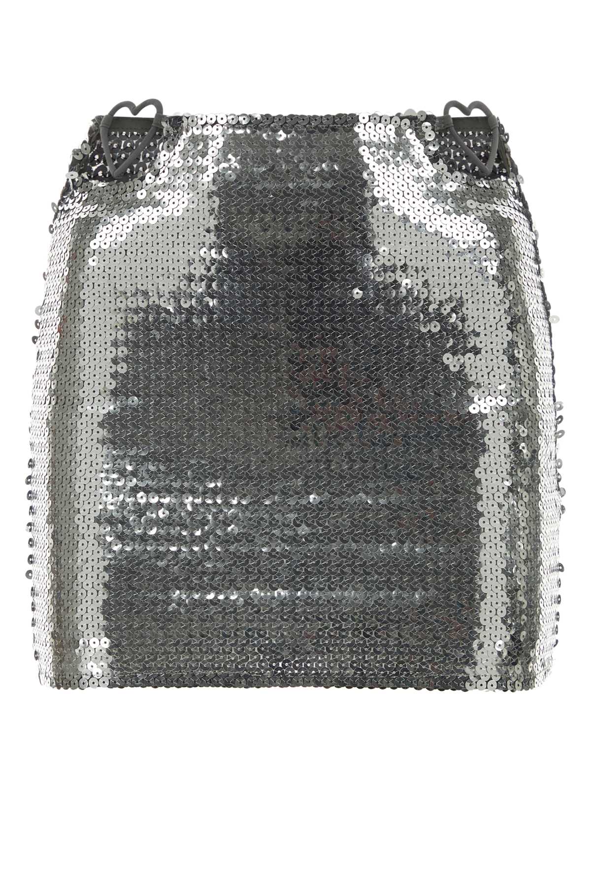 Nensi Dojaka Sequin Mini Skirt — Silver