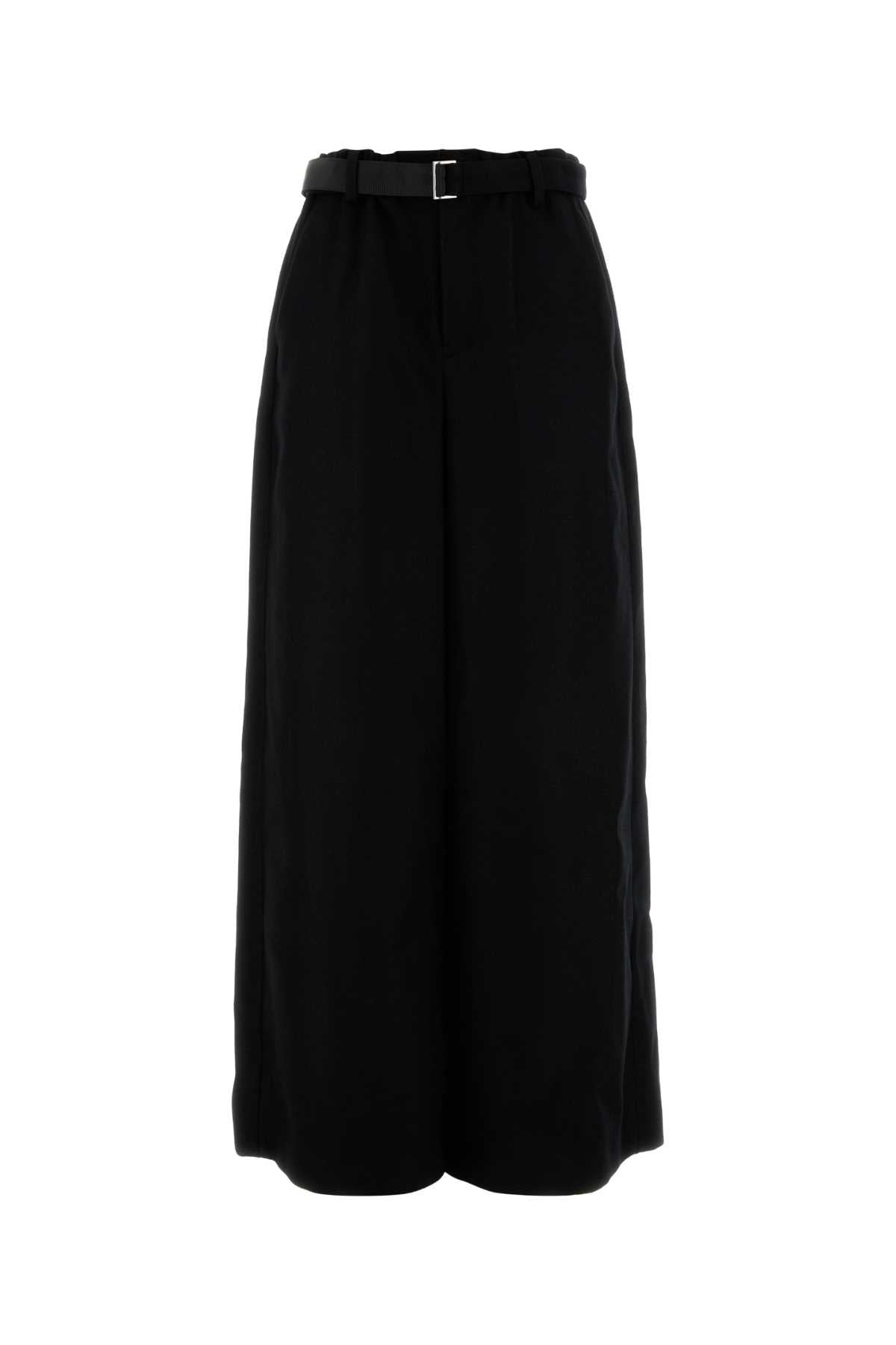 Sacai Melton Trousers — Black