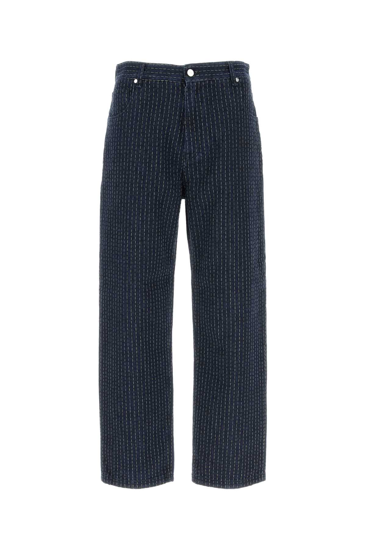 Fendi Stitching Jeans — Navy