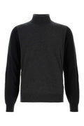 Maison Margiela Two-Tone Wool Sweater — Gray