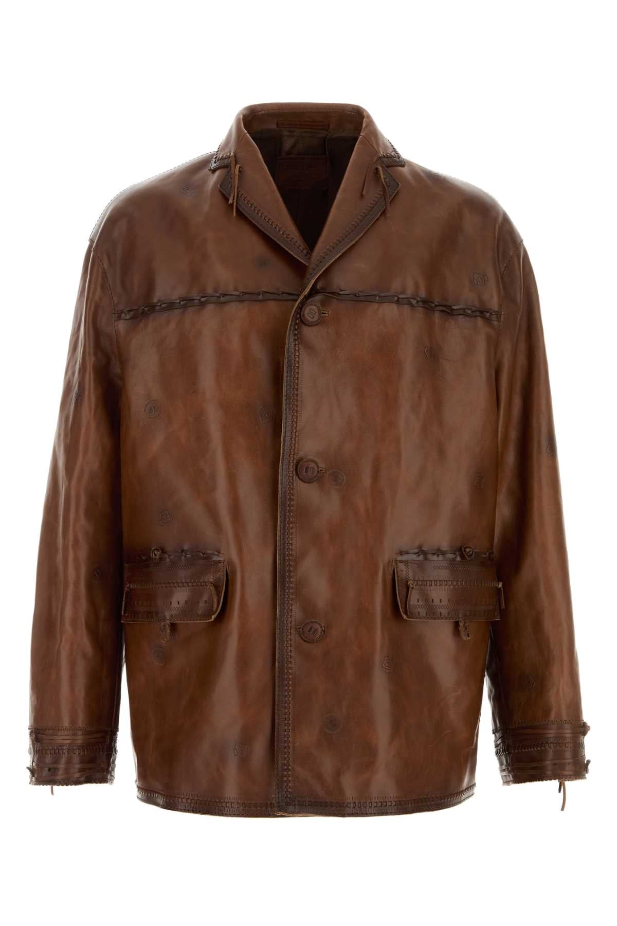 Prada Pelle Jacket — Brown