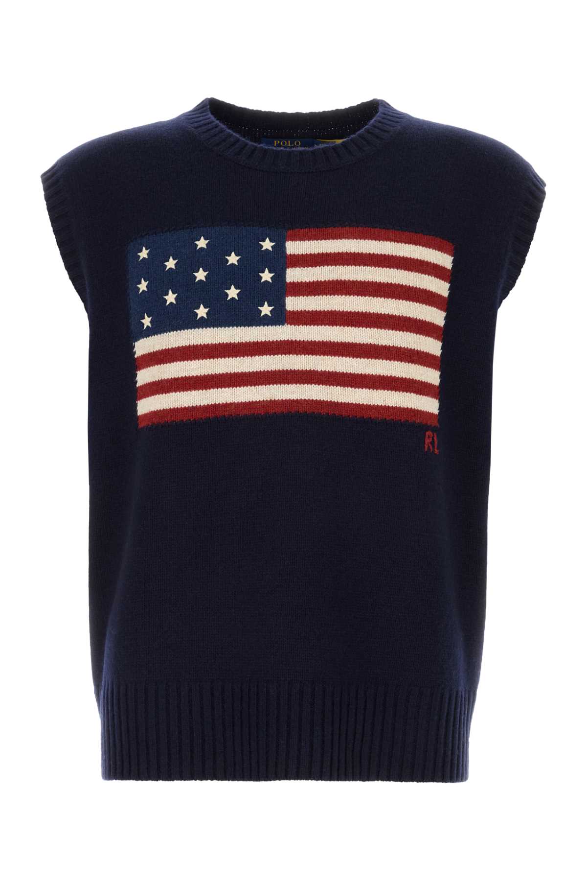 Polo Ralph Lauren American Flag Knit Vest — Navy