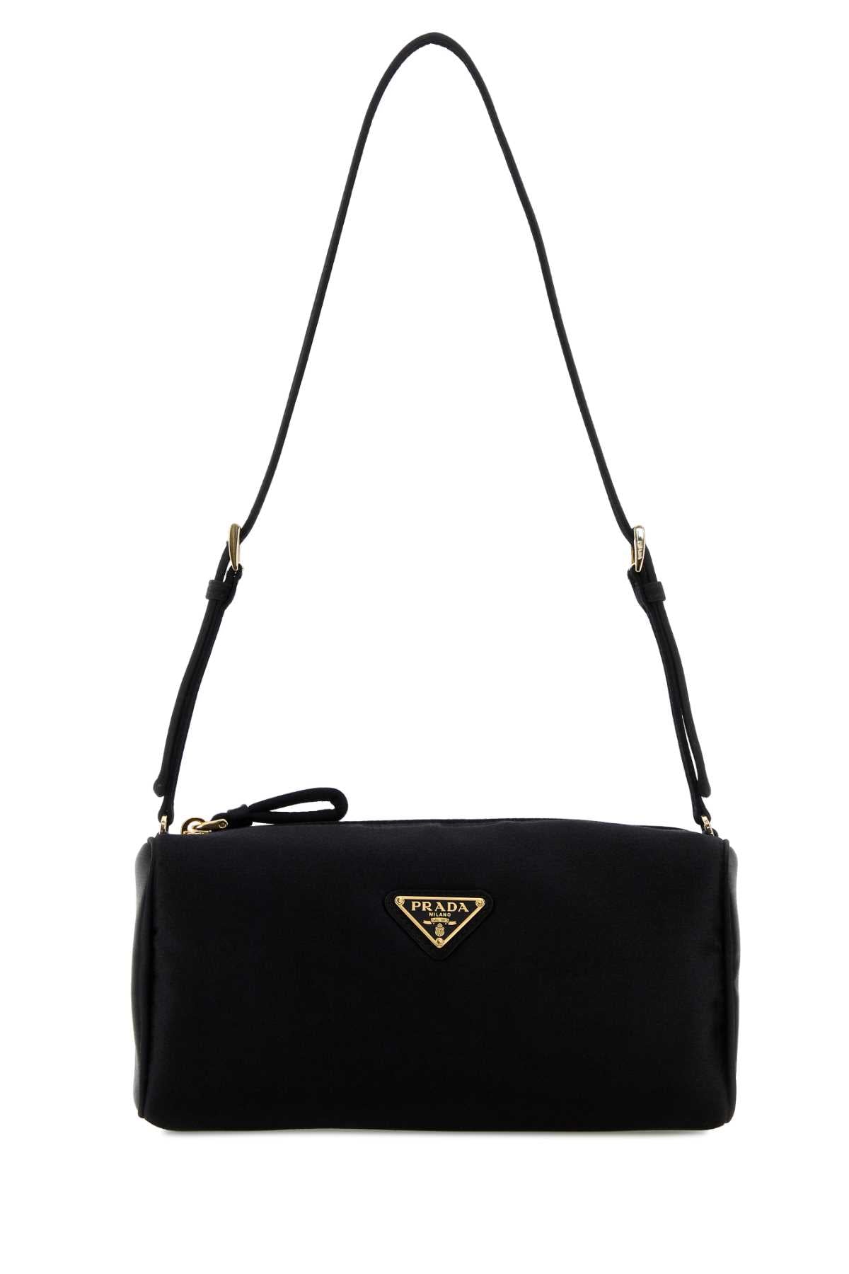 Prada Satin Shoulder Bag — Black