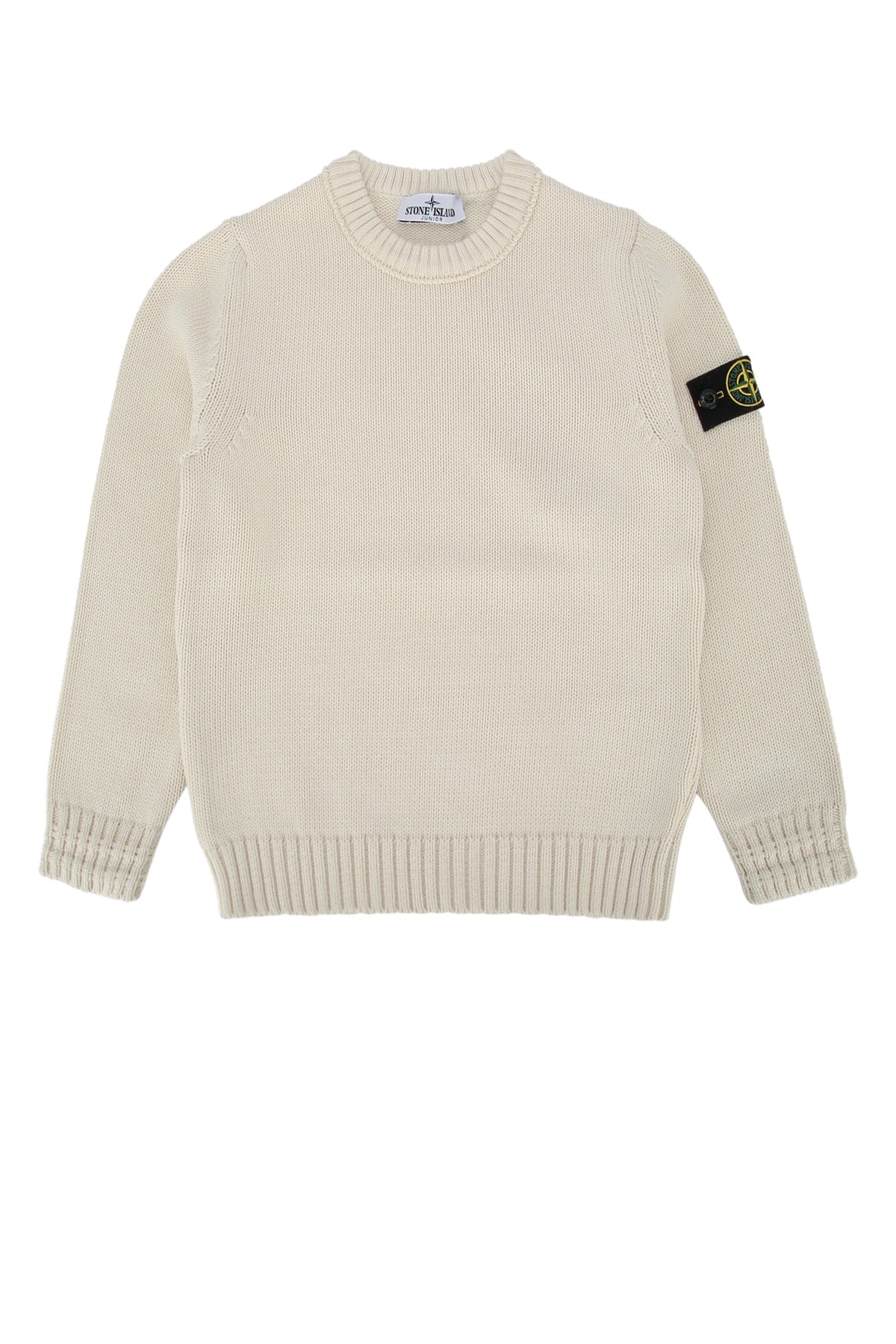 Stone Island Kids Neck Sweater — Beige