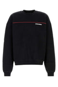 Dsquared2 Logo-Striped Cotton Sweatshirt — Black
