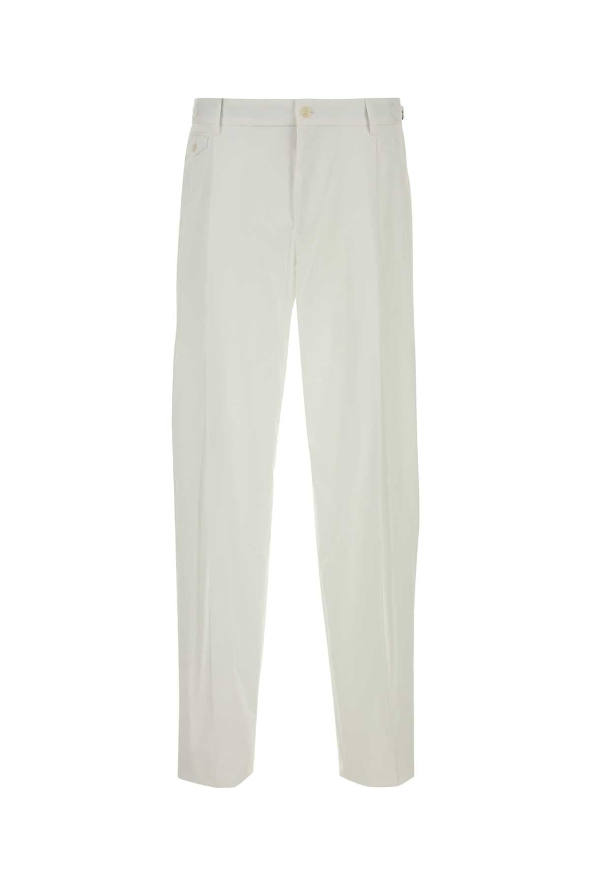 Dolce & Gabbana White Cotton Trousers — White