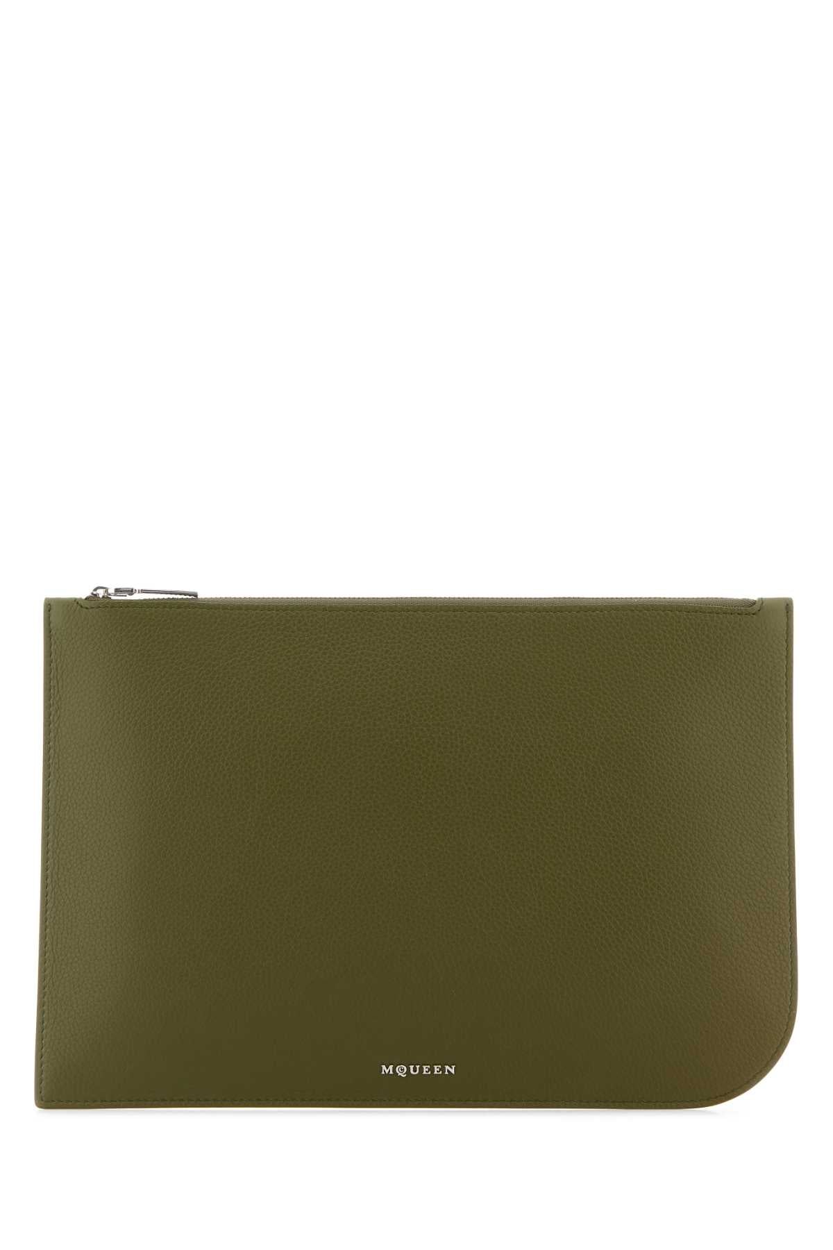 Alexander McQueen Sling Travel Wallet — Green