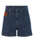 Fendi Cotton Bermuda Shorts — Navy