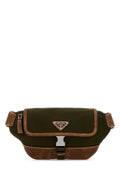 Prada Two-Tone Re-Nylon and Suede Belt Bag — Brown