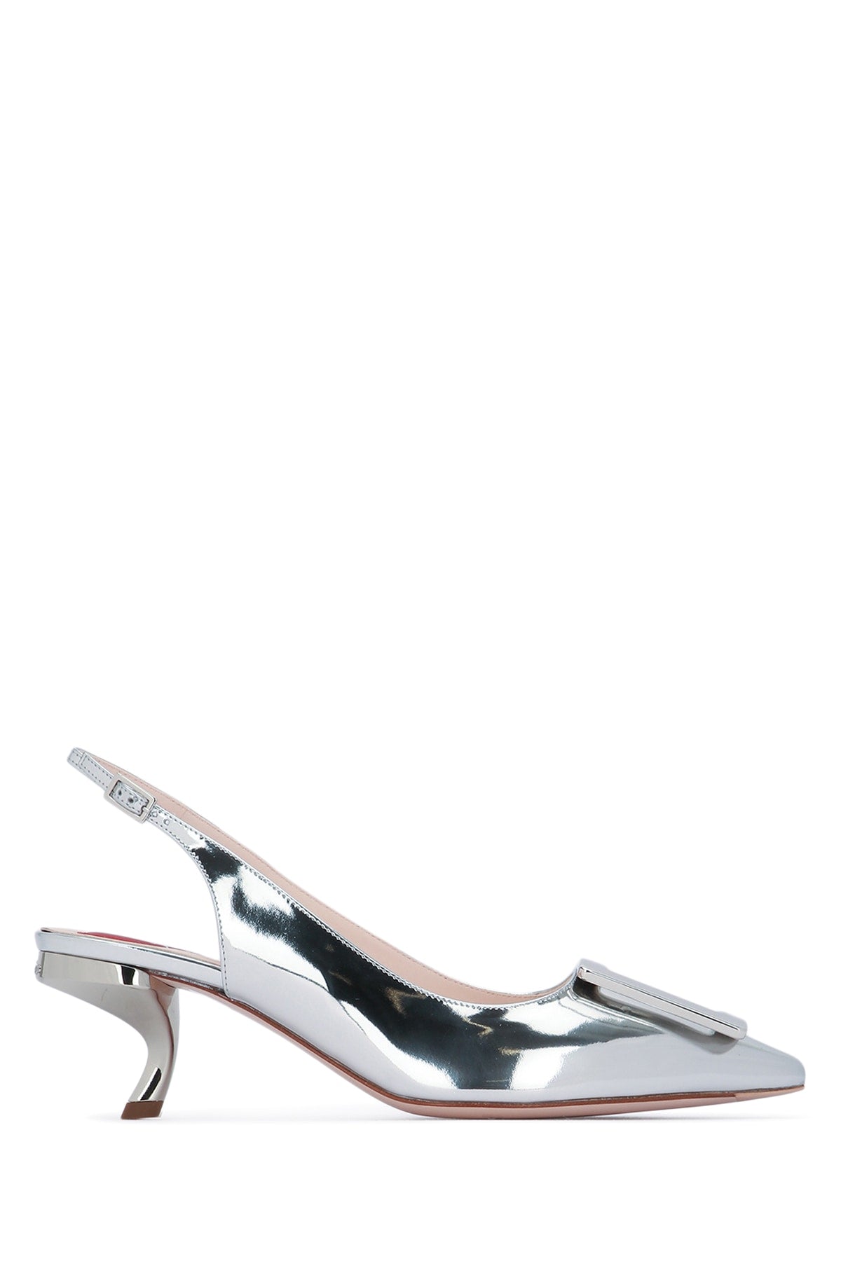 Roger Vivier Virgule Sling Slingback — Silver