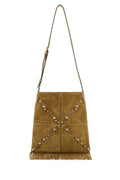 Valentino Garavani Scarf Shoulder Bag — Beige