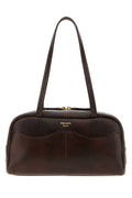 Prada Calf Leather Shoulder Bag — Brown