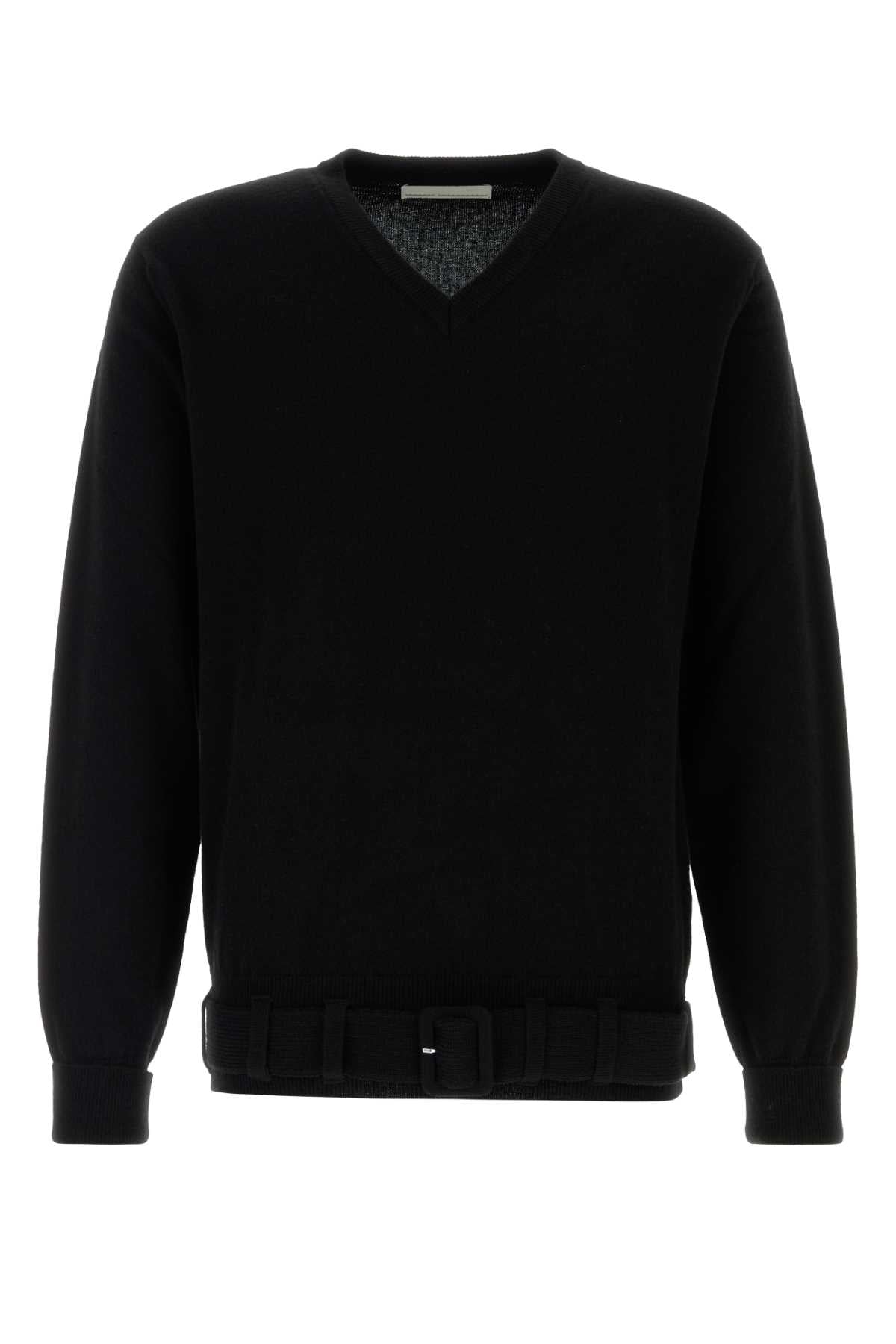 Random Identities Belted Sweater — Black