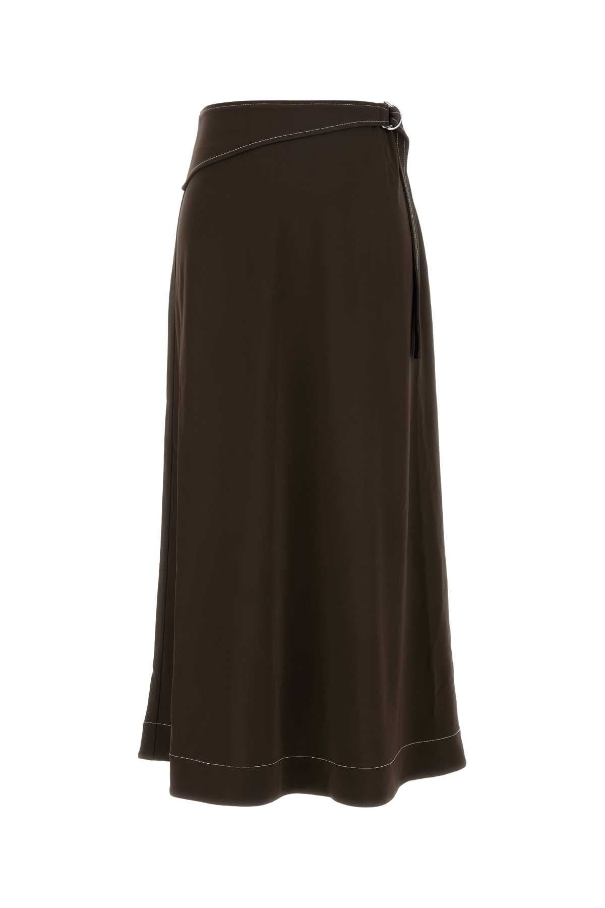 Tory Burch Viscose A-Line Skirt — Brown