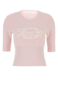 Givenchy Logo-Embroidered Cotton Blend Sweater — Pink