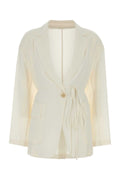 Brunello Cucinelli Cintura Blazer — White