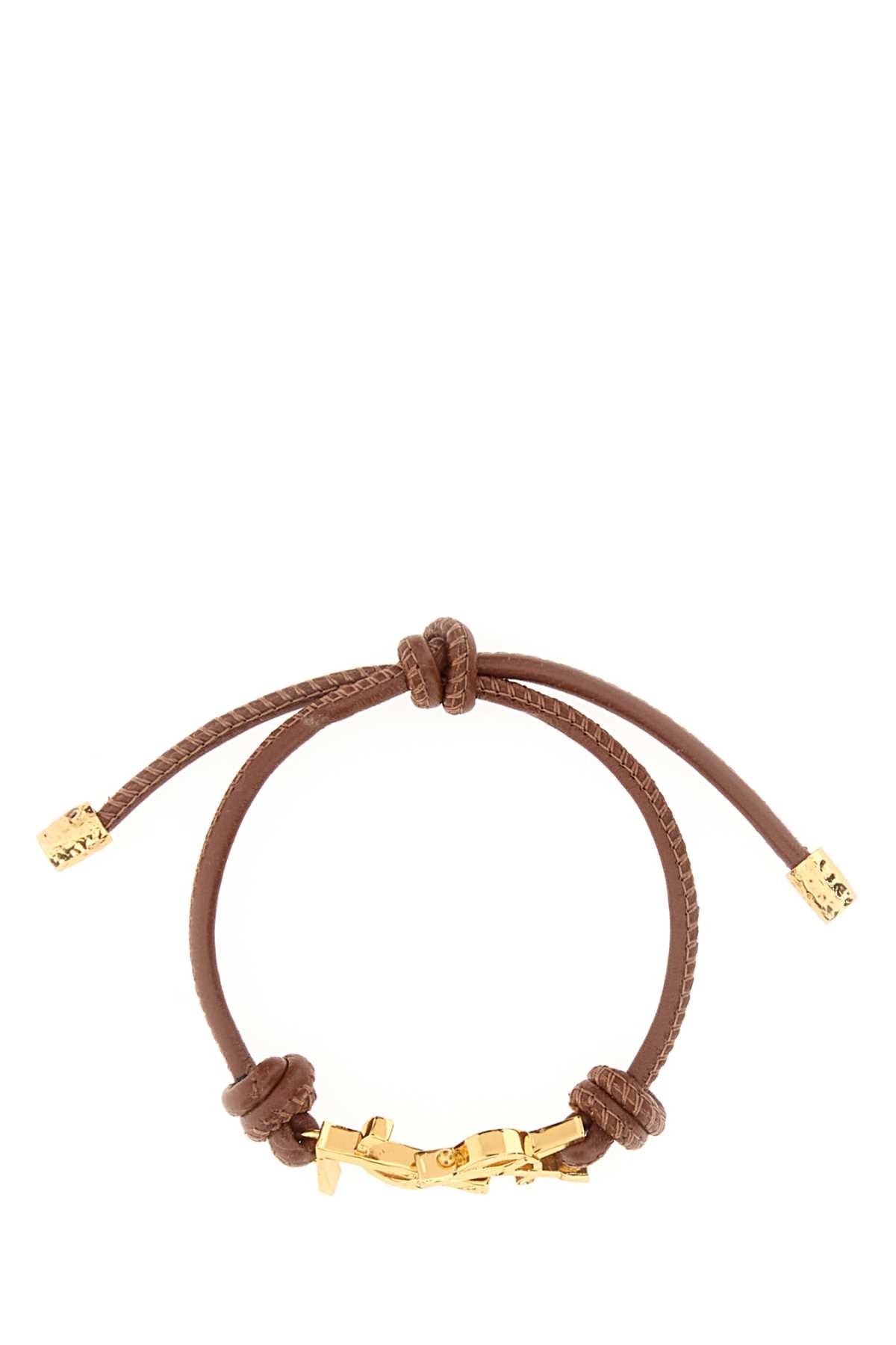 Saint Laurent Cassandre Bracelet — Brown