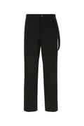 Burberry Cotton Wide-Leg Trouser — Black