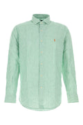 Polo Ralph Lauren Striped Linen-Blend Shirt — Green