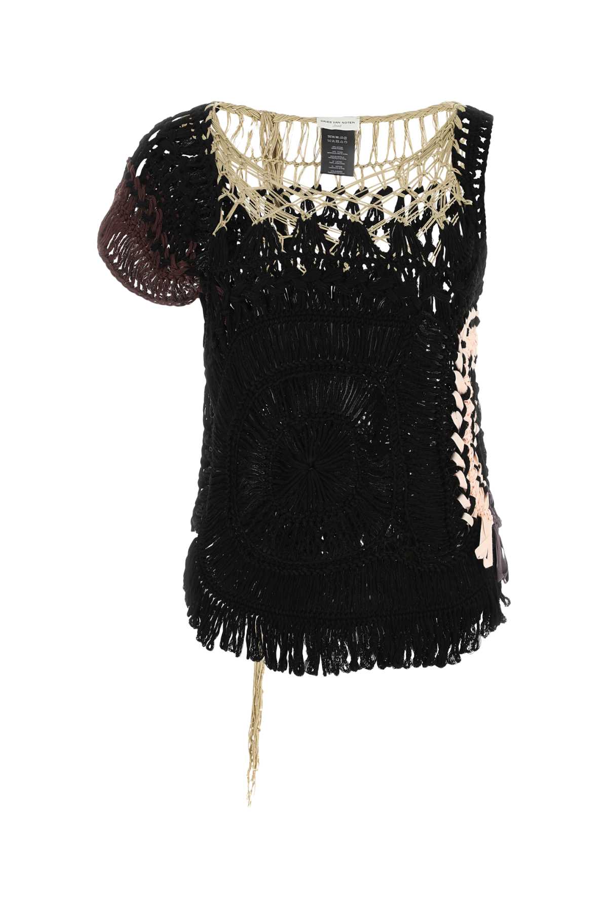 Dries Van Noten Crochet Sweater — Black