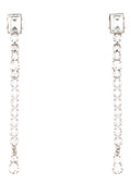 Alessandra Rich Crystal Earrings — Silver