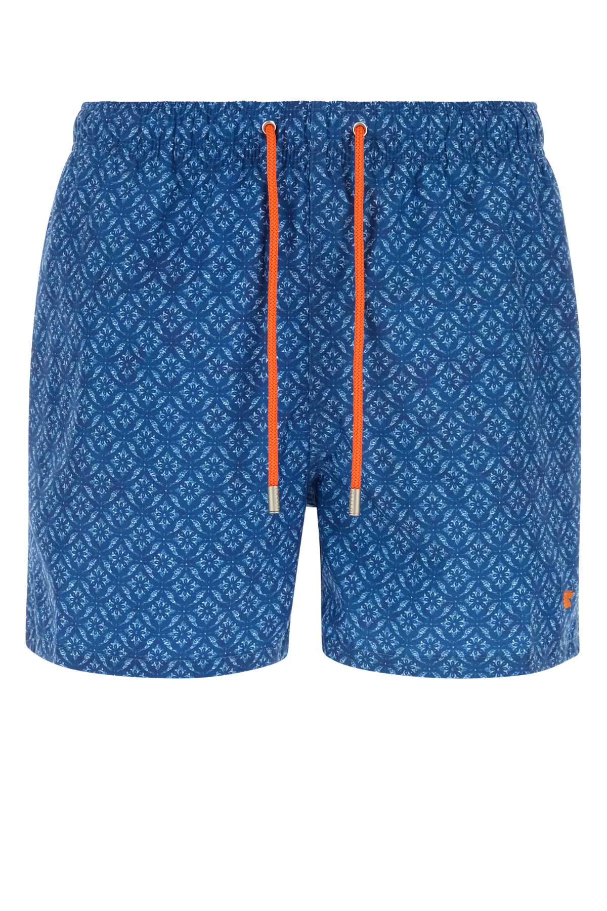 Gallo Printed Recycled Polyester Swimming Shorts — Blue