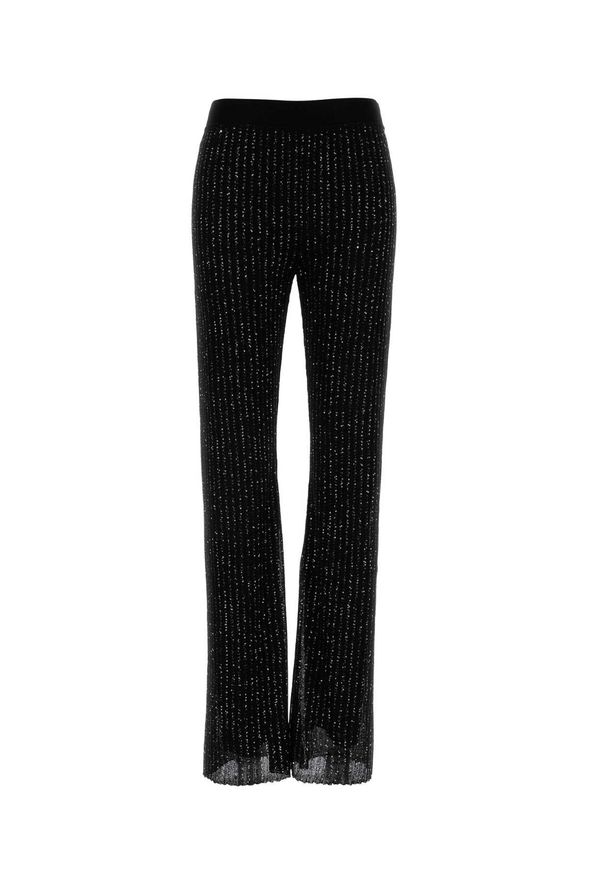Missoni Ribbed Viscose Blend Trousers — Black