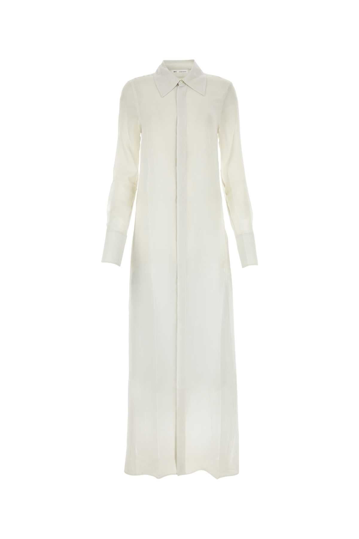 AMI Paris Shirt Dress — White
