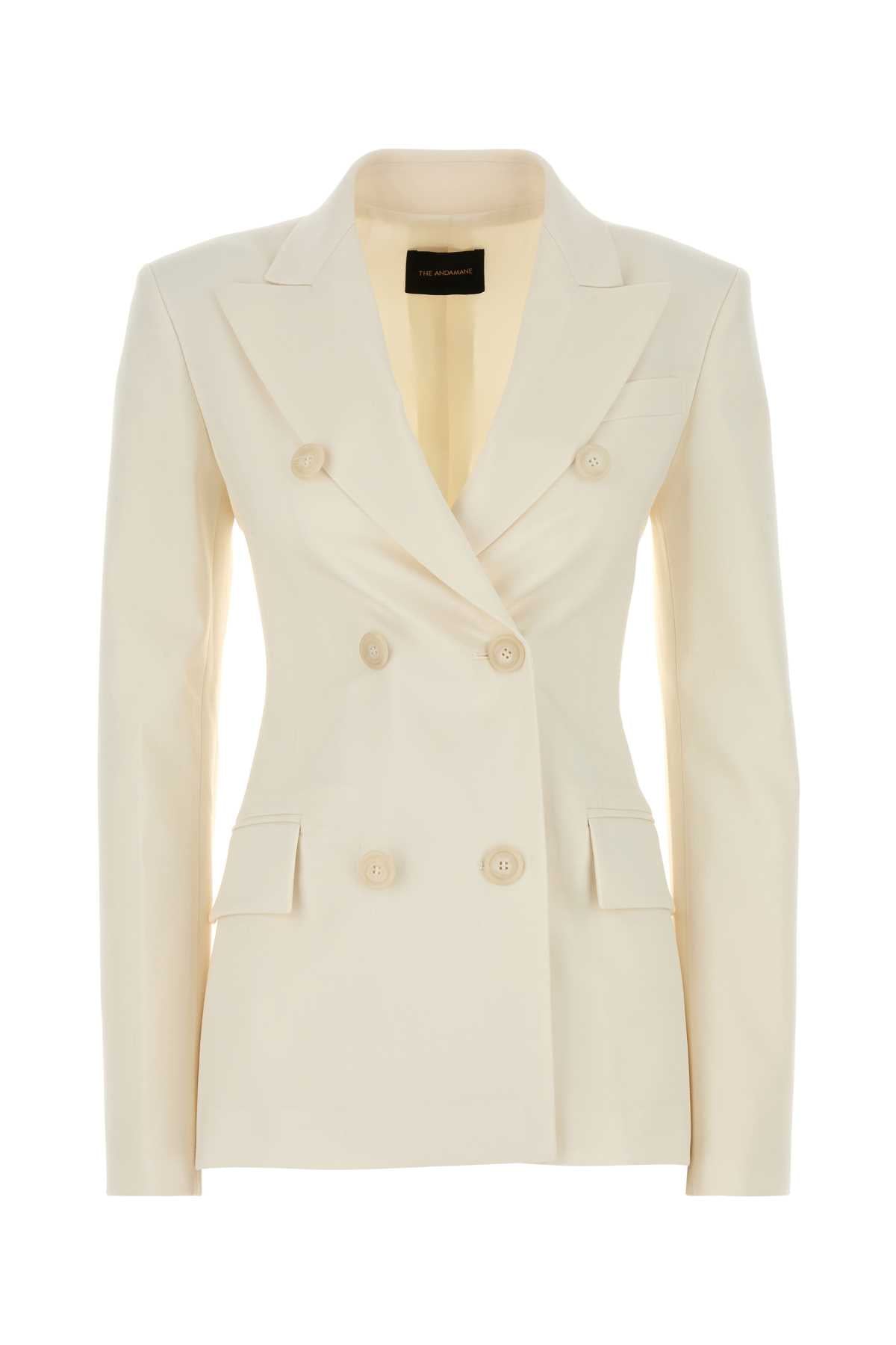 The Andamane Stretch Gabardine Blazer — Beige