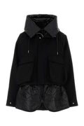 Sacai Melton Down Jacket — Black