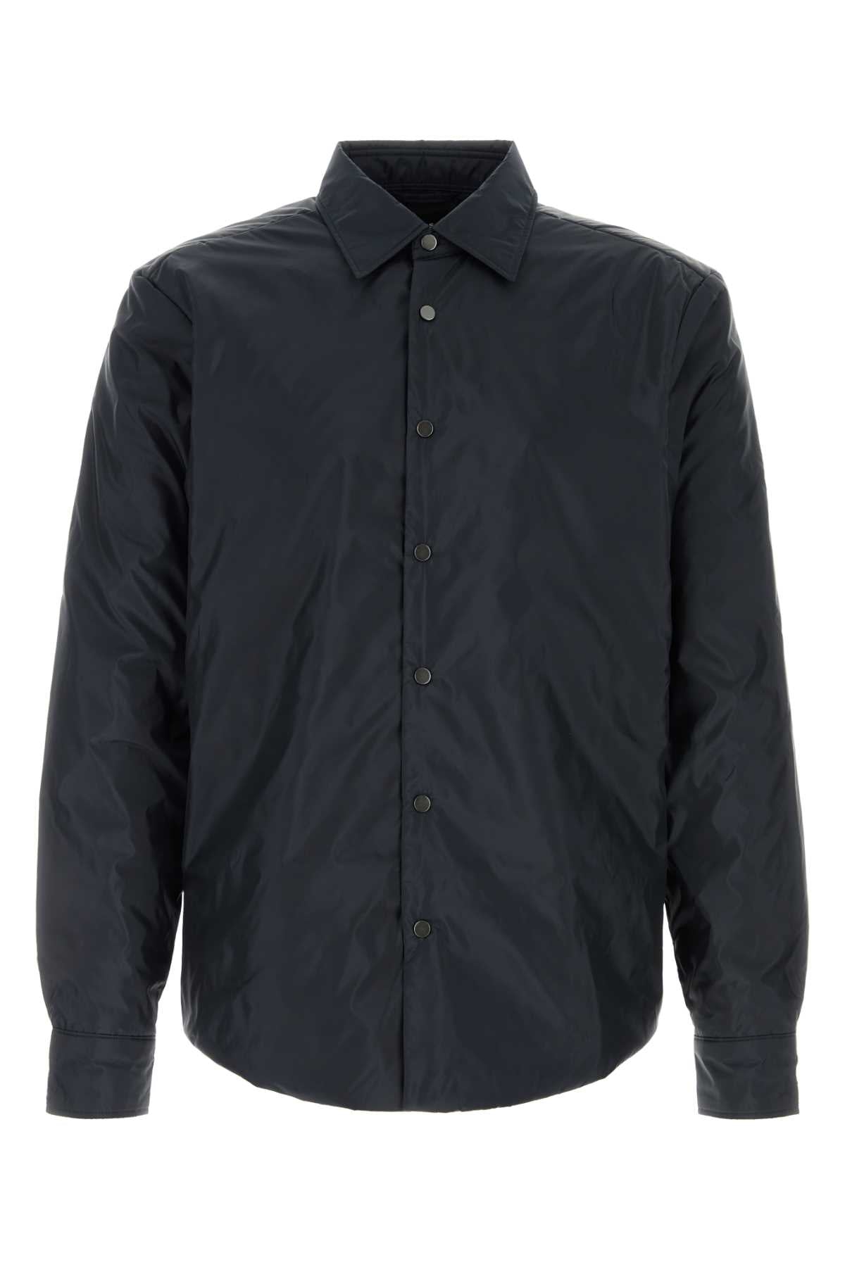 Hugo Boss Padded Polyester Shirt — Navy