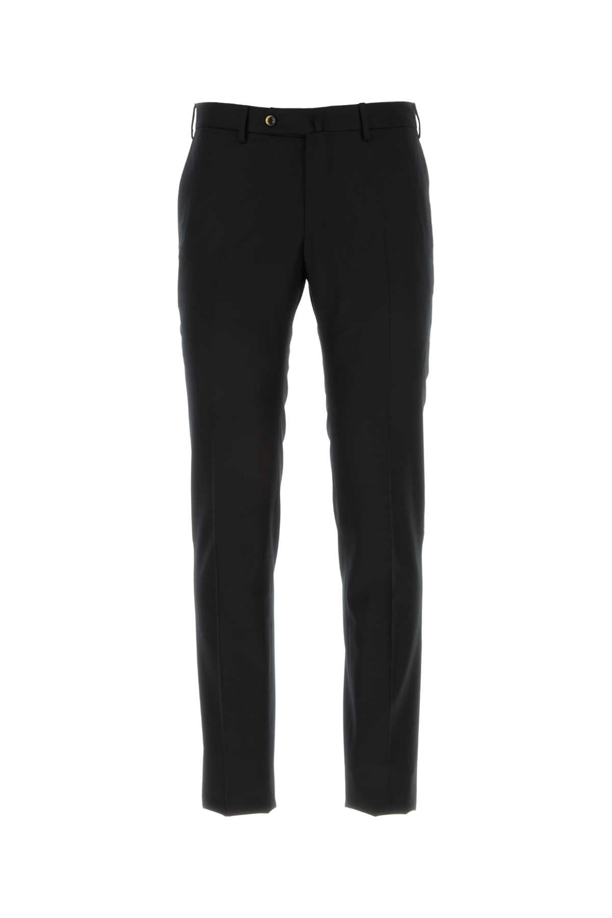 Pt Torino Stretch Wool Trousers — Black