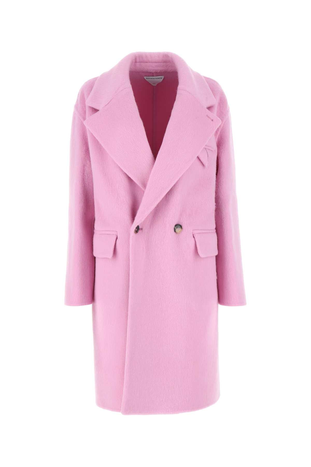 Bottega Veneta Wool-Blend Coat — Pink