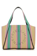 Stella McCartney Embroidered Raffia Tote Bag — Multicolor