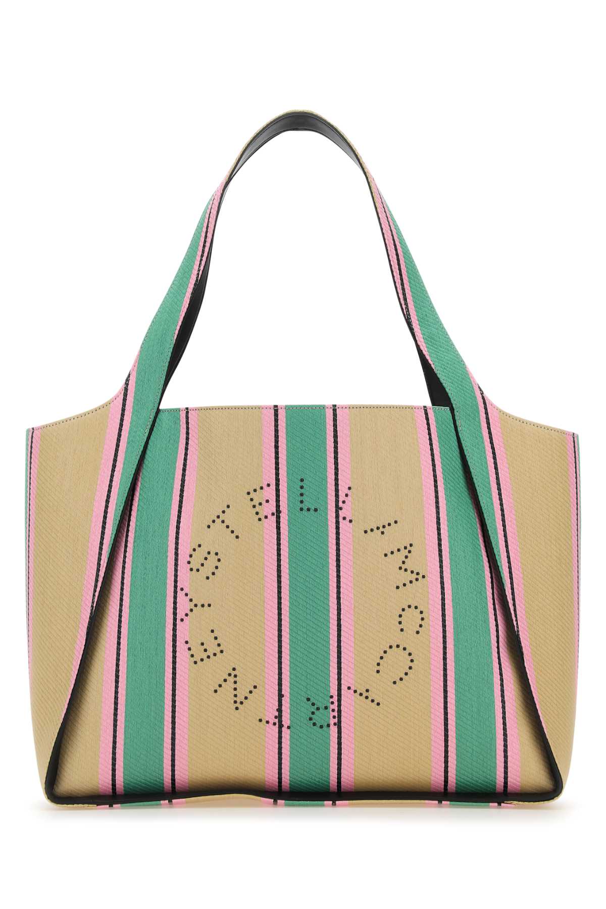 Stella McCartney Embroidered Raffia Tote Bag — Multicolor