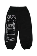 Stella Mccartney Kids Logo-Embroidered Cotton Joggers — Black