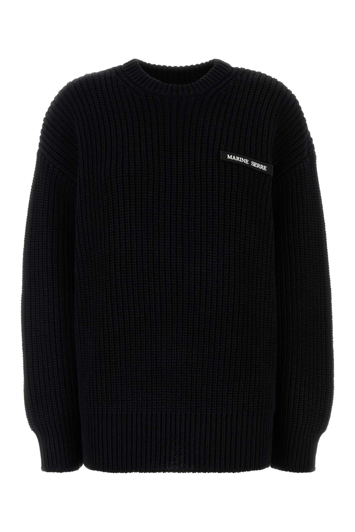Marine Serre Cardigan Sweater — Black