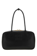 Miu Miu Quilted Leather Shoulder Bag — Black