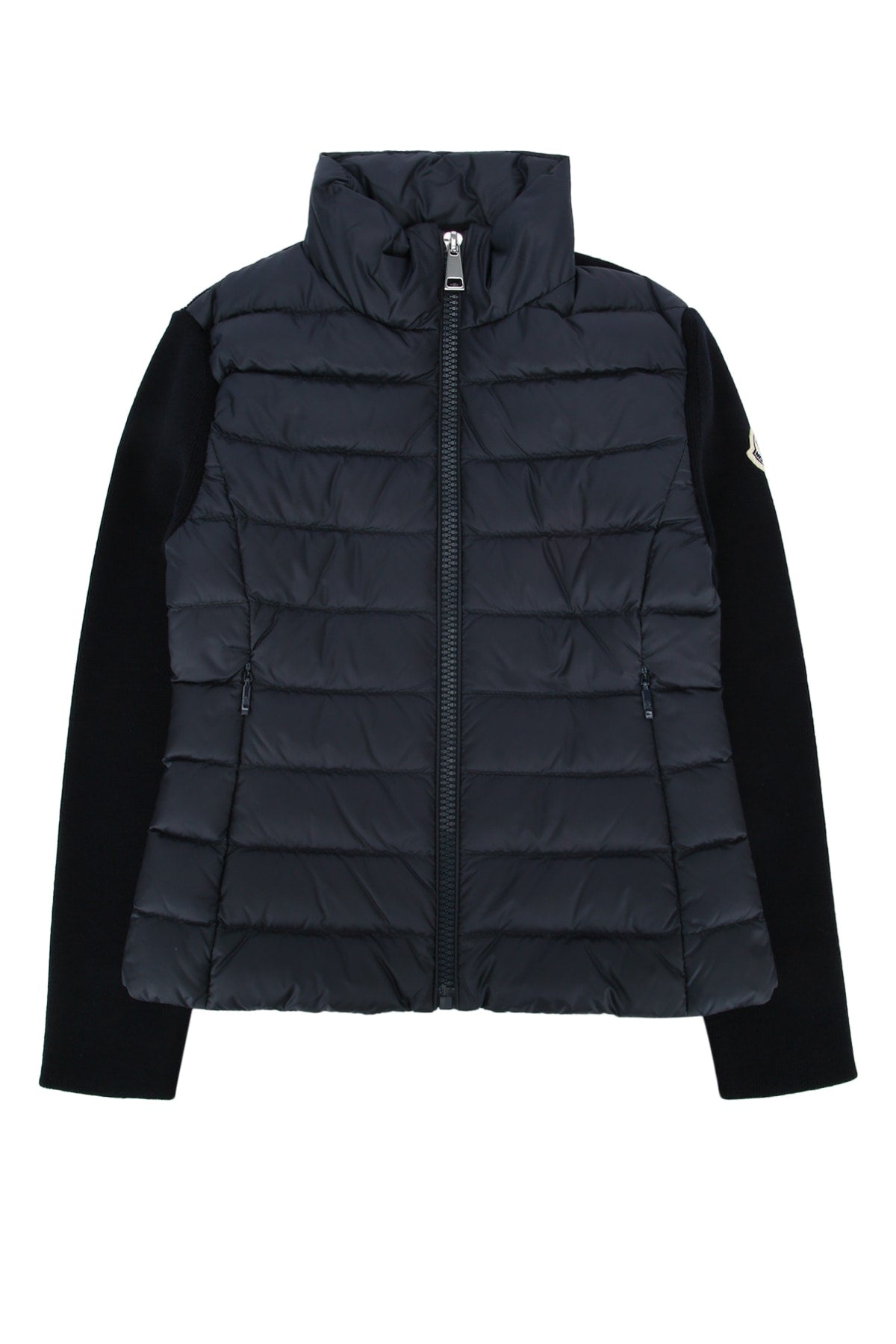 Moncler Jr Quilted Virgin Wool Down Jacket — Navy