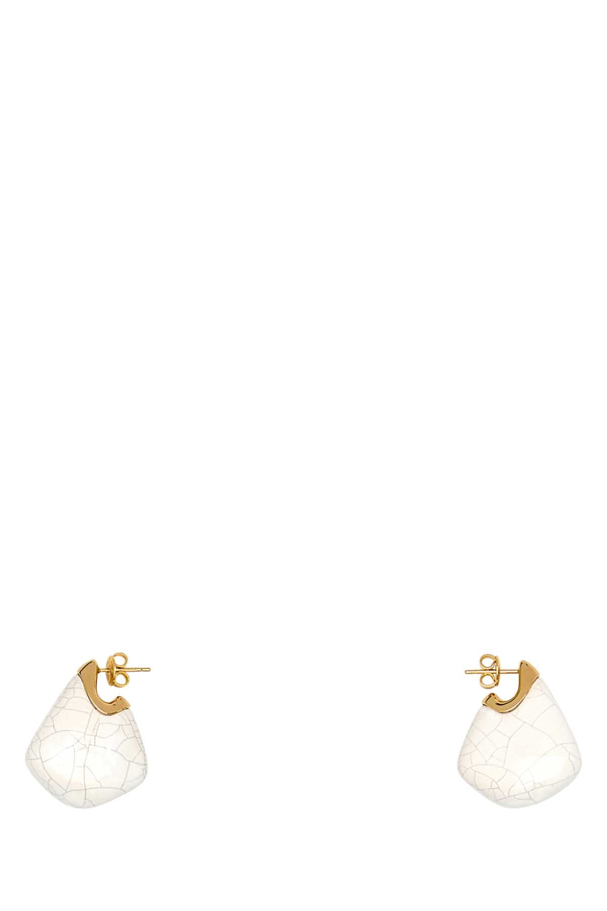 Bottega Veneta Finn Earring — White