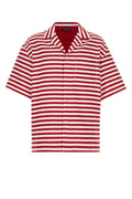 Gucci Striped Cotton-Blend Shirt — Red