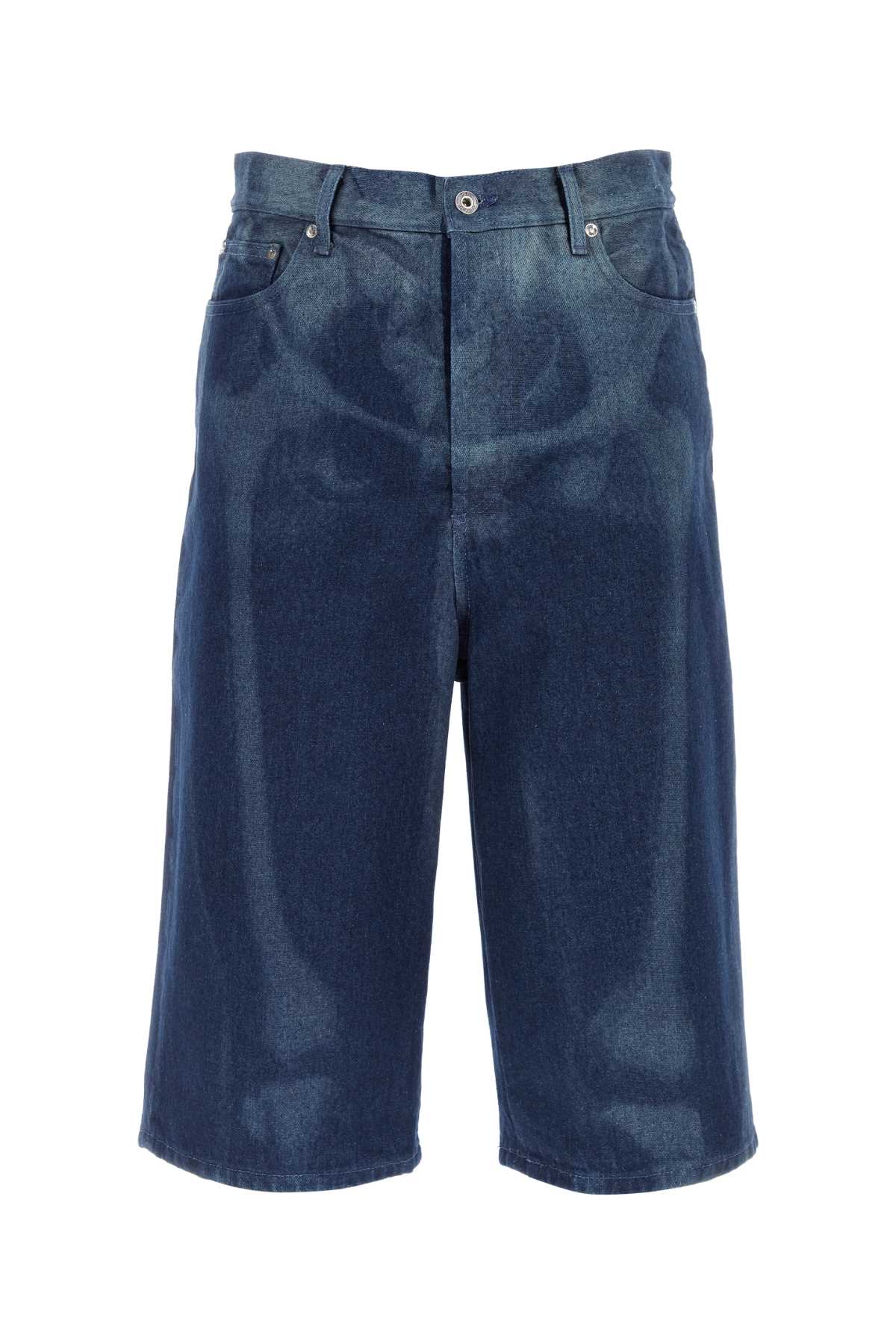Off-White Denim Bermuda Shorts — Blue