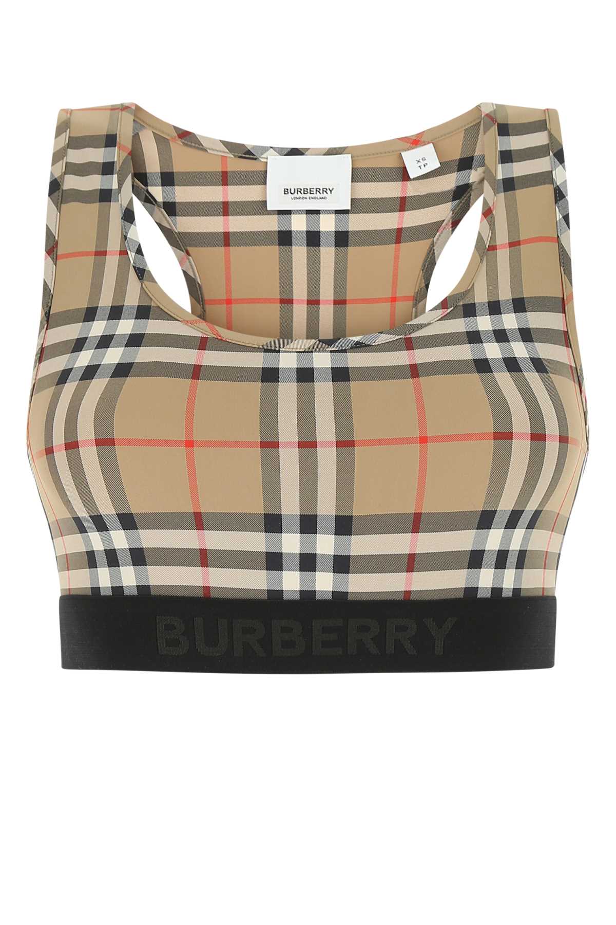 Burberry Burberry Check Tank Top — Beige