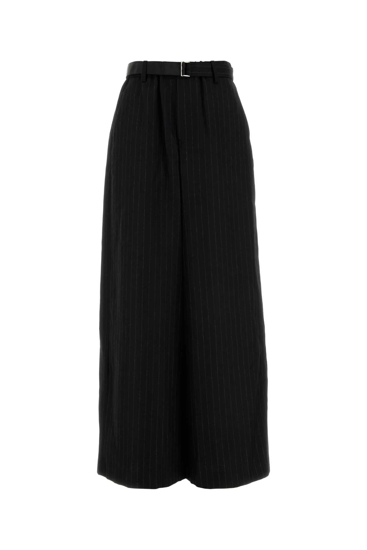 Sacai Stripe Trousers — Black