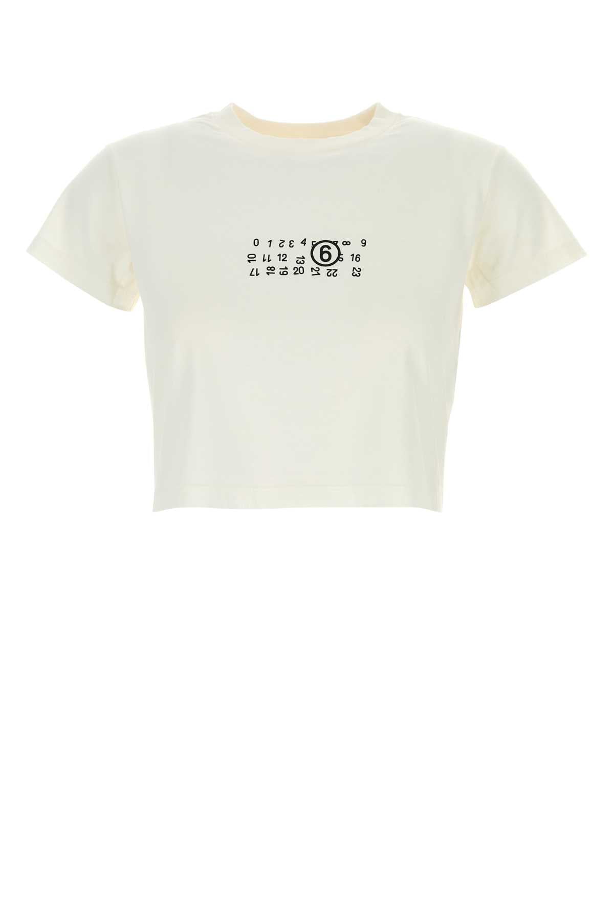 MM6 Maison Margiela Logo-Printed Cotton T-Shirt — White