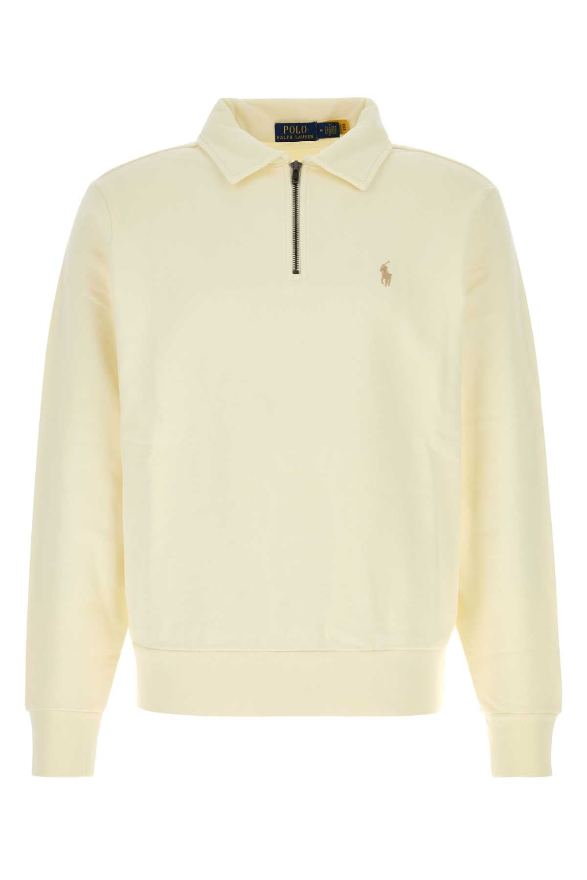 Polo Ralph Lauren Half-Zip Cotton Sweatshirt — Beige