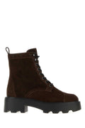 Tory Burch Suede Platform Ankle Boot — Brown
