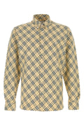 Burberry Check Cotton Shirt — Beige