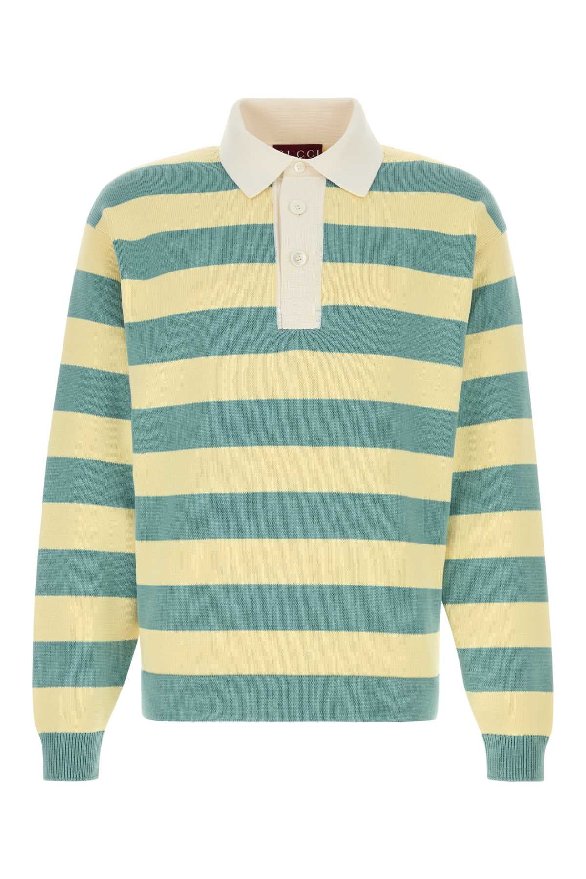 Gucci Striped Cotton Polo Shirt — Multicolor